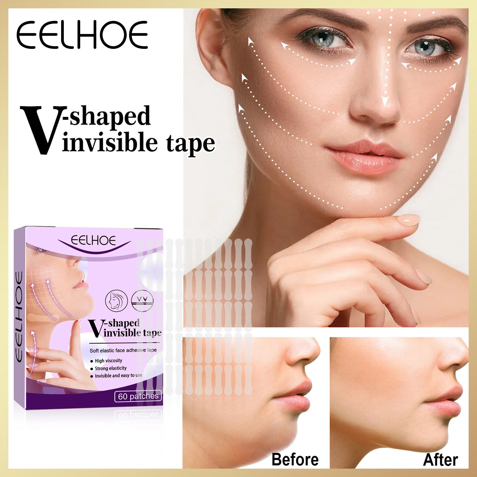 Lifting Facial Instantáneo – Cinta Invisible que Rejuvenece al Instante