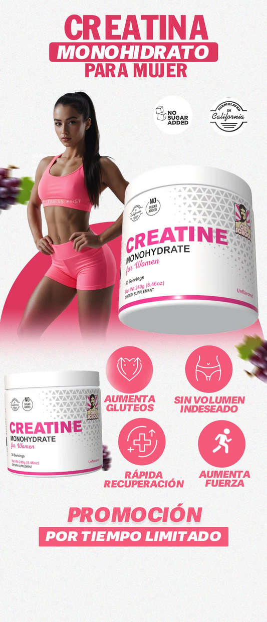 Old School® Monohidrato de creatina para mujeres