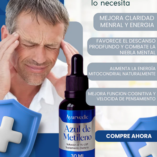 AZUL DE METILENO AYURVEDIC 30 ML - ORIGINAL 💙