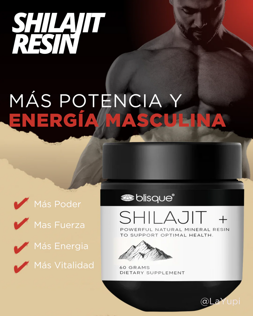 SHILAJIT - Brebajet del Himalaya - A fuerza de la naturaleza que te ayuda en rendimiento